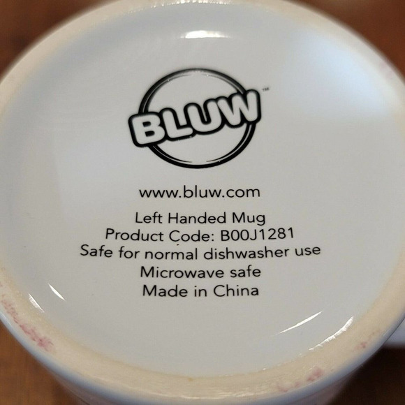 Left Handed Mug It's Just Not Right Ceramic Coffee Cup Novelty White Bluw - Picture 5 of 5